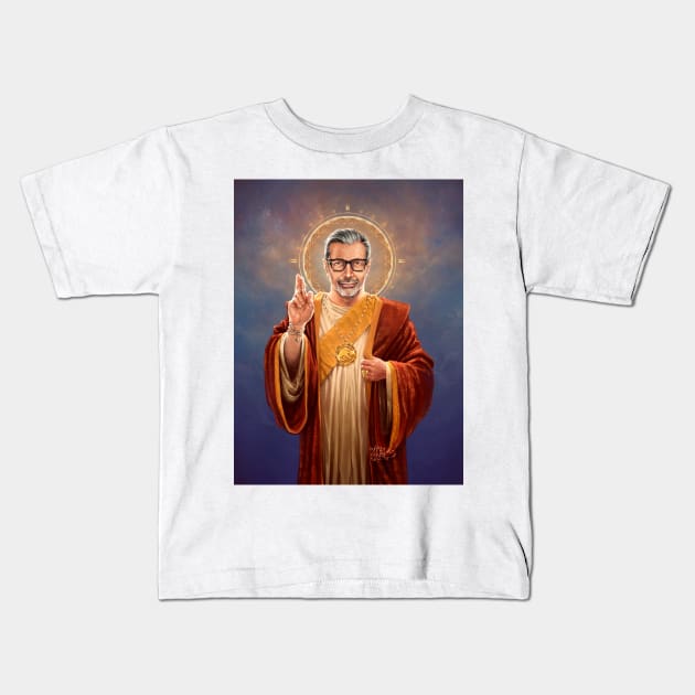 Saint Jeff of Goldblum Kids T-Shirt by vincentcarrozza